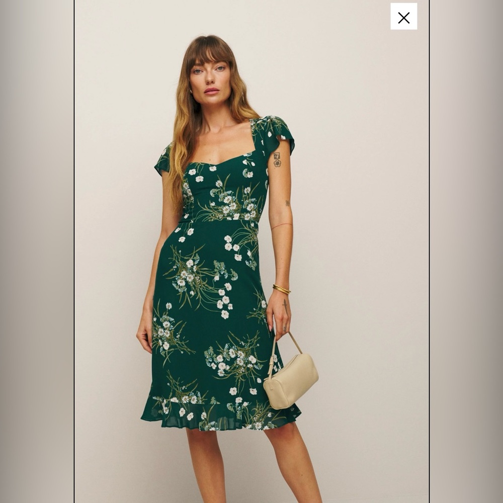 Reformation Rosi Dress NWT in color Buena (green, emerald) size 6